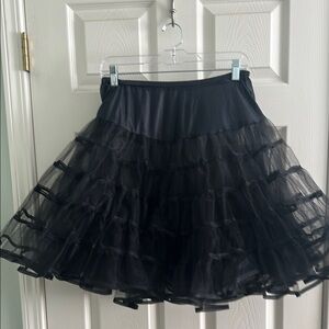 Elegant Black Layered Petticoat
